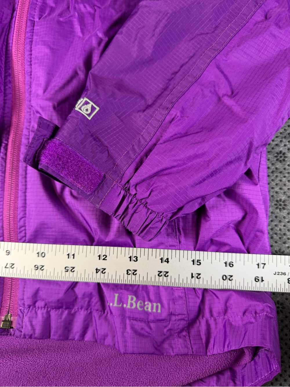 L.L. Bean Kids Purple Hooded Raincoat - Picture 5 of 10